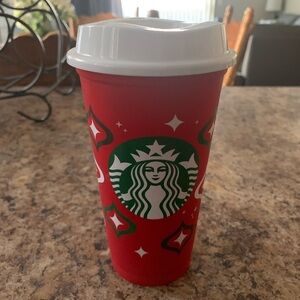 NWOT Starbucks Holiday 2024 Reusable Red Hot 16 Oz Cup Collectible Day
